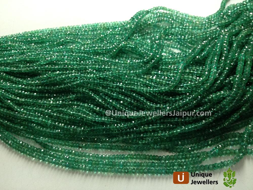 Emerald Faceted Roundelle Beads